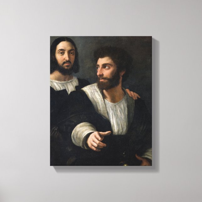 Lienzo Autoretrato con un amigo (Anverso)
