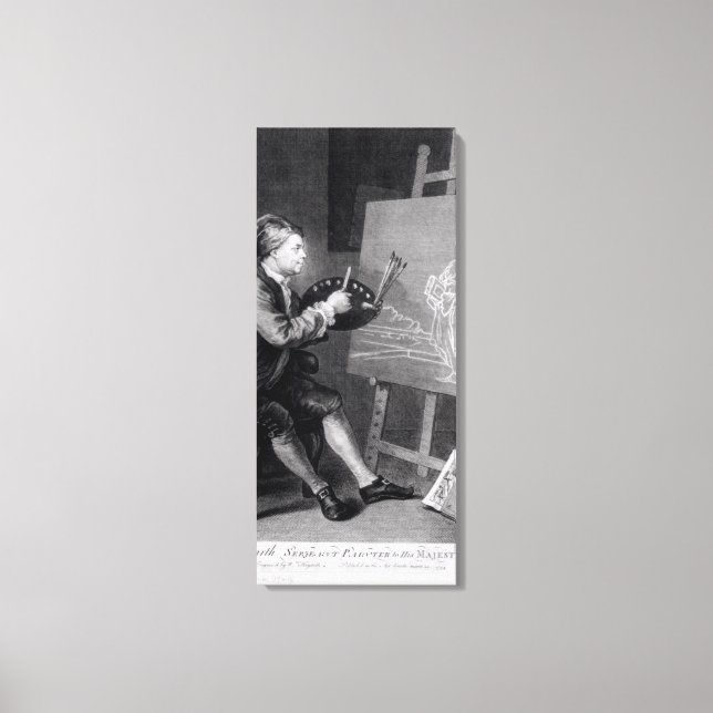 Lienzo Autoretrato pintando la musa cómica (Anverso)