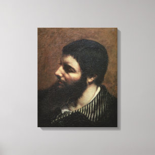 Lienzo Autorretrato con el cuello rayado
