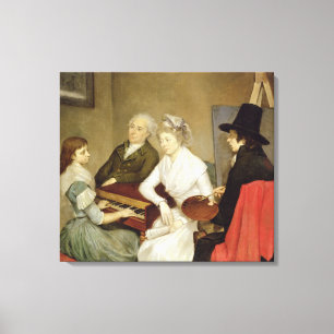 Lienzo Autorretrato con la familia