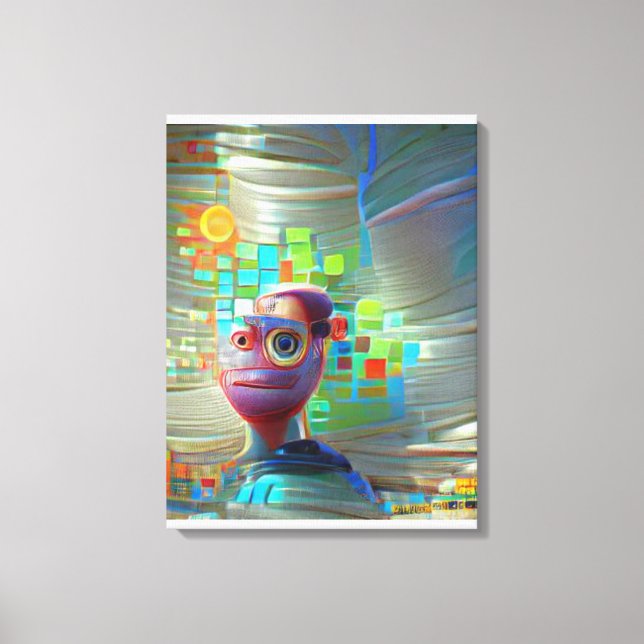 Lienzo autorretrato de IA 2023 (Anverso)