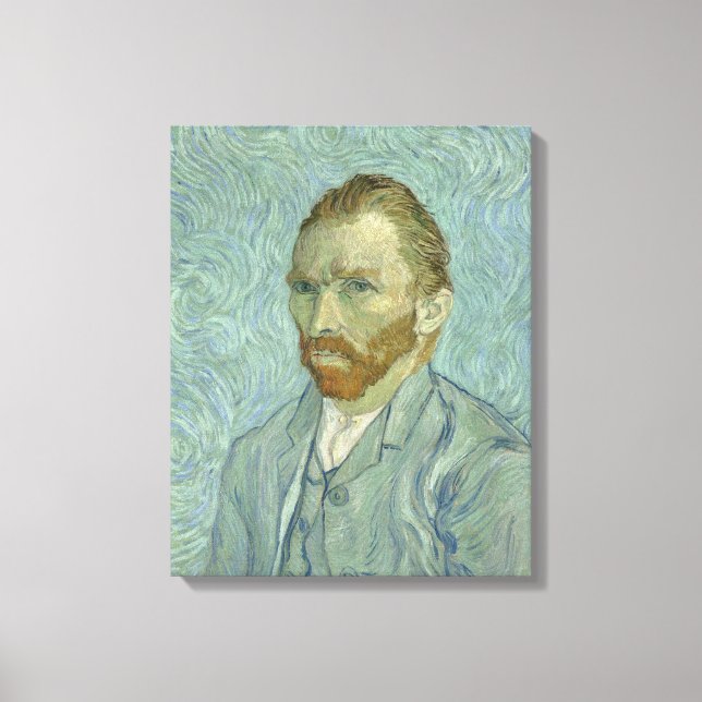 Lienzo Autorretrato de Vincent Van Gogh 1889 (Anverso)