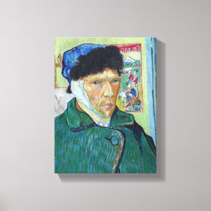 Lienzo Autorretrato de Vincent van Gogh con la oreja vend