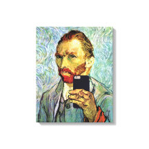 Autorretrato de Vincent Van Gogh con selfie de tel