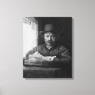 Lienzo Autorretrato mientras que dibuja, 1648