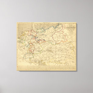 Lienzo Autriche, Prusse, Confed Germanique, Pologne