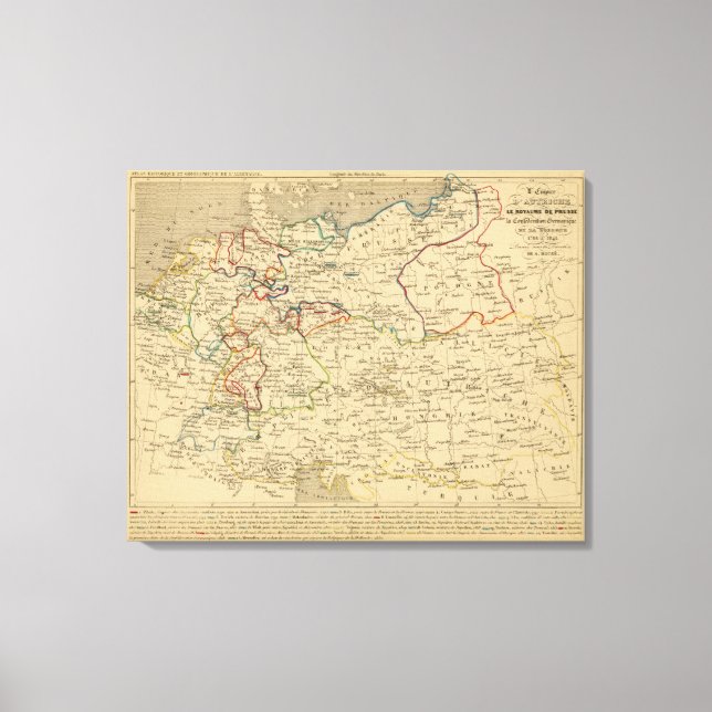 Lienzo Autriche, Prusse, Germanique refundido, Pologne (Anverso)