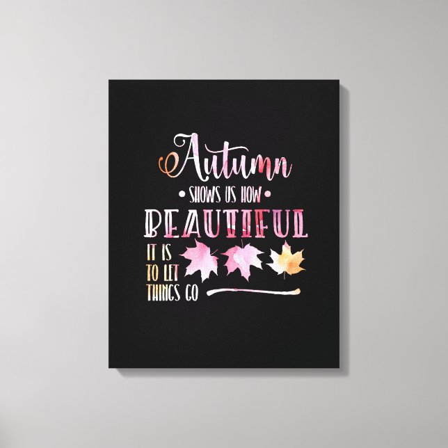 Lienzo Autumn de leaves, caso - Goodbye, poem. (Anverso)