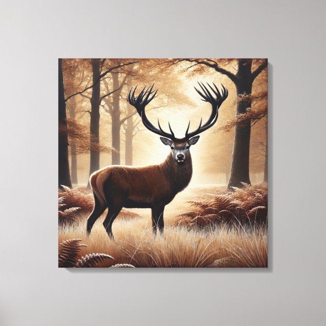 Lienzo Autumn Deer Canvas Art (Anverso)