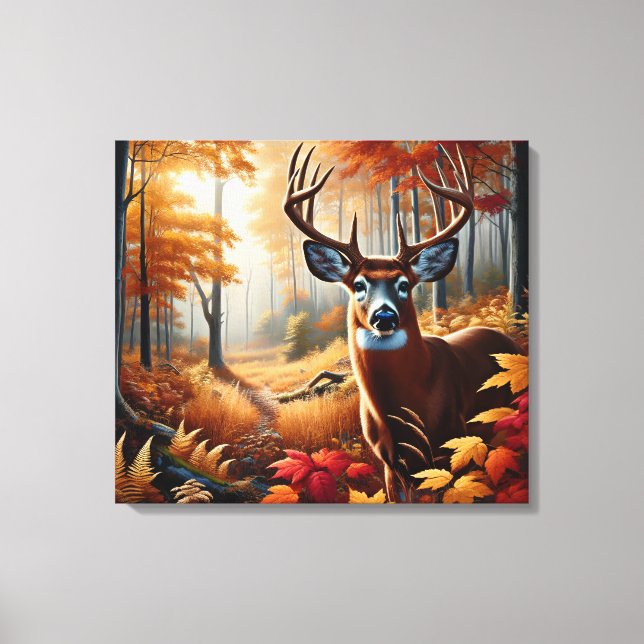 Lienzo Autumn Deer Canvas Art (Anverso)
