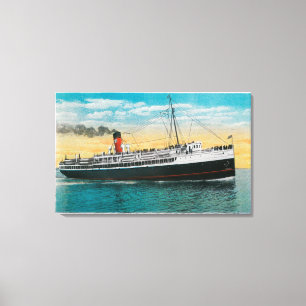 Lienzo "Avalon" al vapor en la isla de Santa Catalina