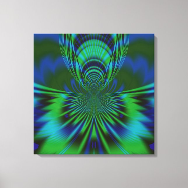 Lienzo Ave azul (Anverso)