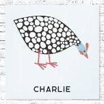 Lienzo Ave de ave de corral de Guinea personalizada<br><div class="desc">Un guineano lindo y peculiar para los granjeros,  los amantes de las aves y cualquier otro! Arte original de Nic Squirrell. Cambiar el nombre o el texto a personalizar, </div>