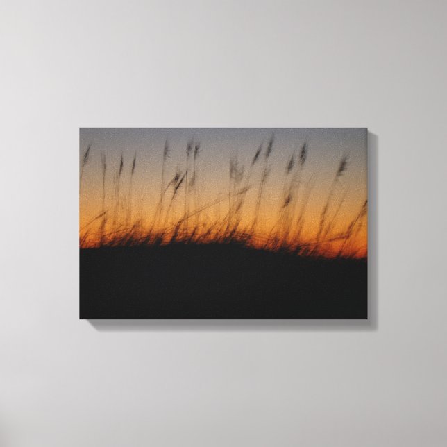 Lienzo Avena de Mar y Dunas al Atardecer (Anverso)