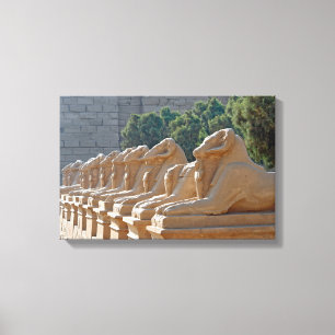 Lienzo Avenida de las esfinges en el templo de Karnak - E