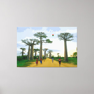 Lienzo Avenida de los Baobabs, Madagascar - Paisaje