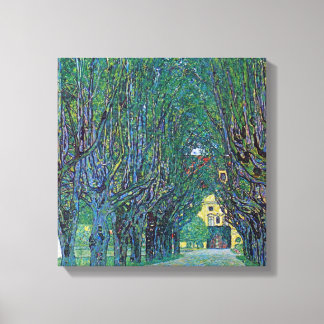 Lienzo Avenida en el Parque Schloss Kammer por Gustav Kli