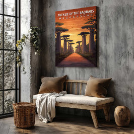 Lienzo Avenue of the Baobabs Madagascar Canvas Wall Art