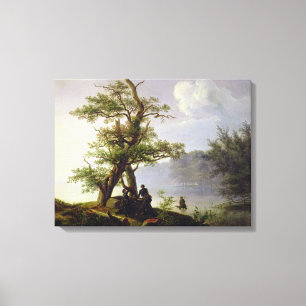 Lienzo Aves acuáticas de la caza, 1828