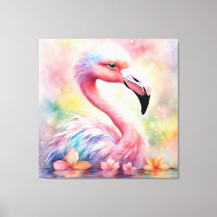 Lienzo Aves arcoiris Flamingo 1