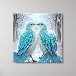 Lienzo *~* Aves de amor detalladas AP54 Art Winter