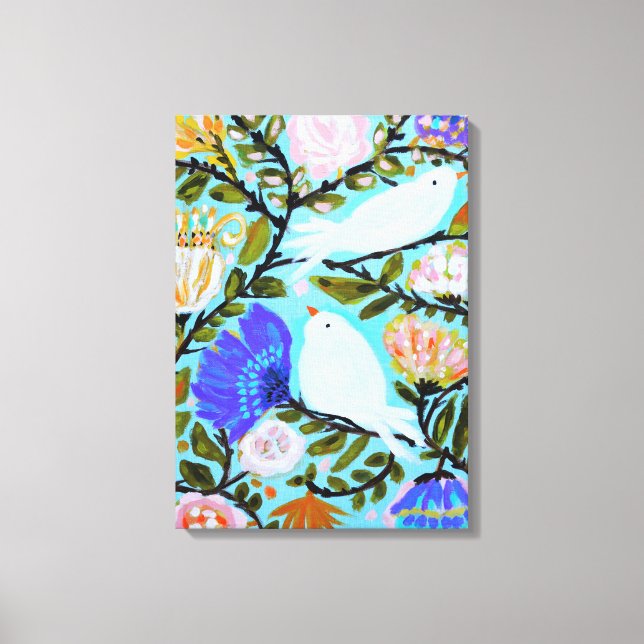 Lienzo Aves de Amor Dulce II (Anverso)