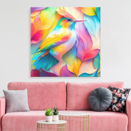 Lienzo Aves de fantasía Pájaro de seda