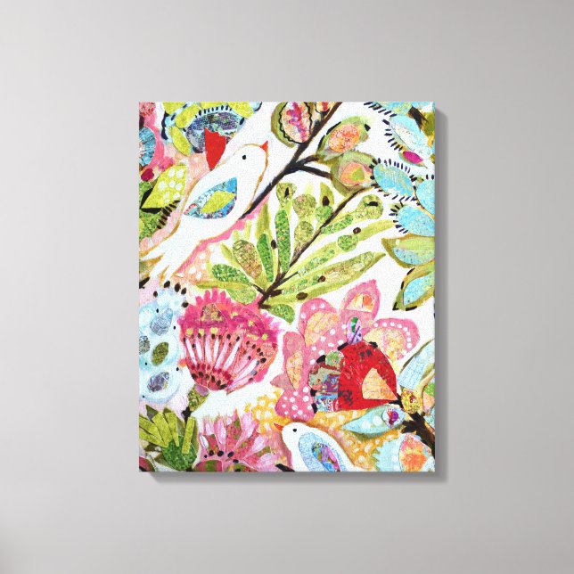 Lienzo Aves de papel II (Anverso)