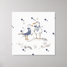 Lienzo Aves de playa