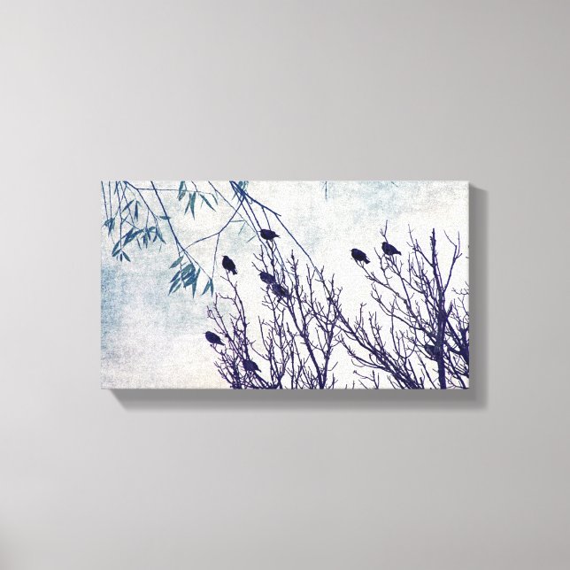 Lienzo Aves de una pluma se unen (Anverso)