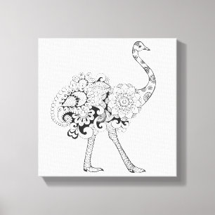 Lienzo Avestruz inspirada 6