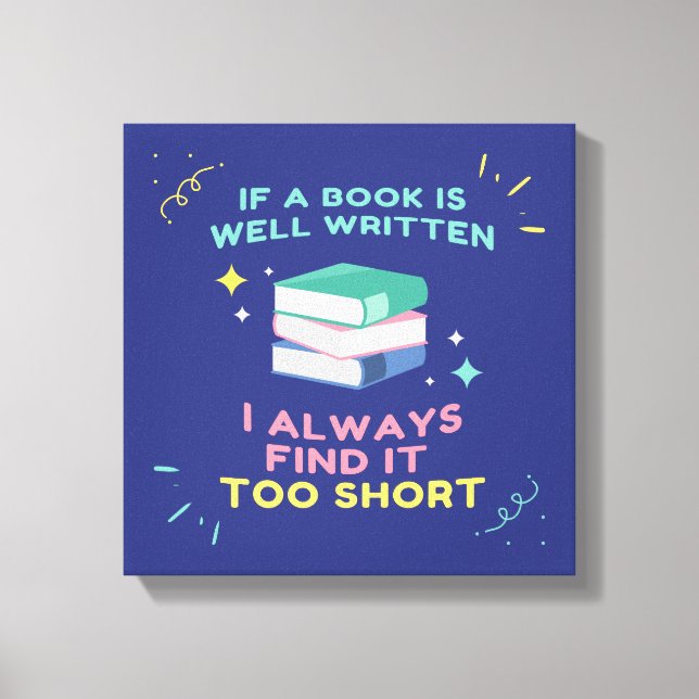 Lienzo Avid Reader I - Cita de Jane Austen (Anverso)
