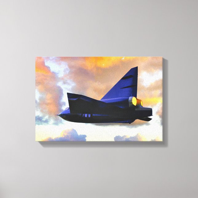 Lienzo AVIÓN DE GUERRA SOBRE Convair F2Y Sea Dart (Anverso)