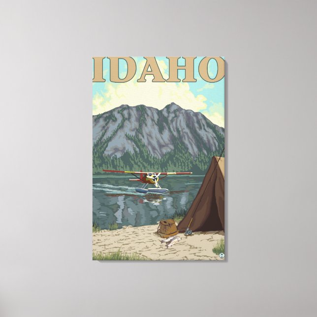 Lienzo Avión y pesca de Bush - Idaho (Anverso)