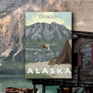 Lienzo Avión Y Viajes De Pesca De Alaska Bush
