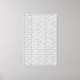 Lienzo Aviones de papel patrón vintage.