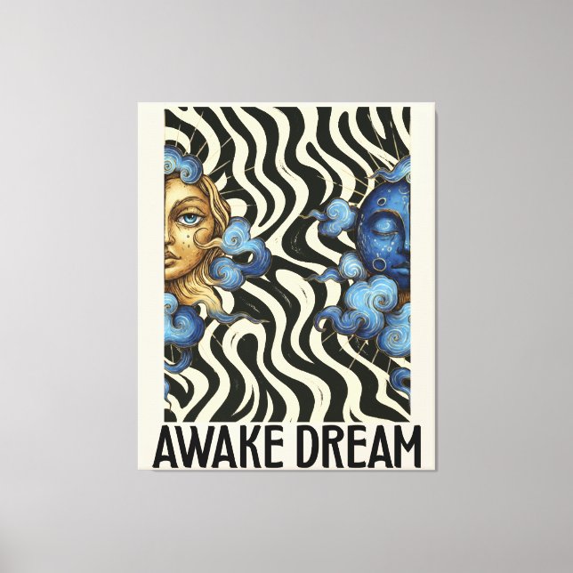 Lienzo Awake Dream  (Sun&Moon) Stretched Canvas Print (Anverso)
