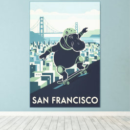 Lienzo Awesome San Francisco WPA styled canvas print