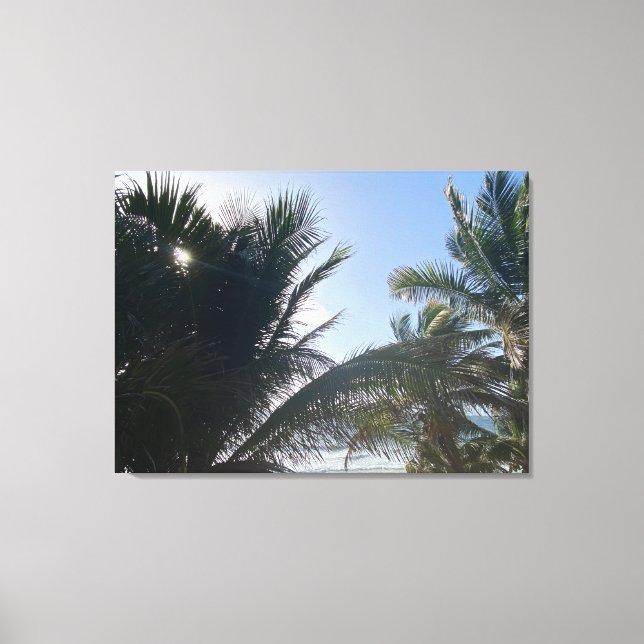 Lienzo AWorld2Celebrate: Palmas de sol (Anverso)