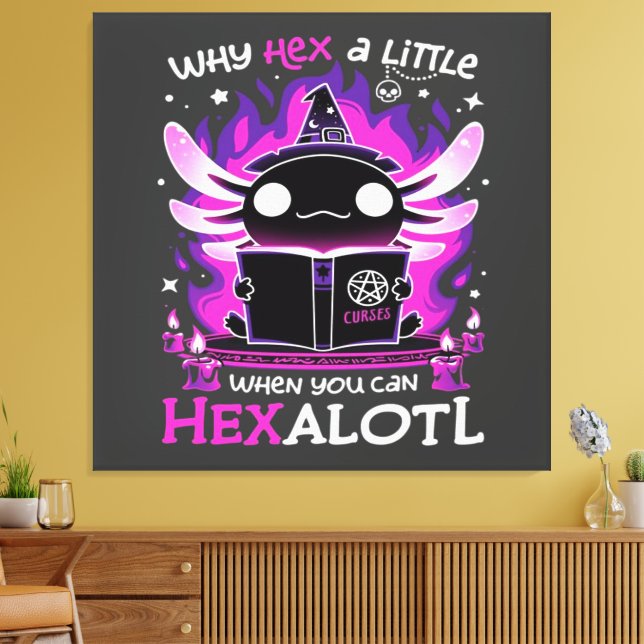 Lienzo Axolotl Witching Hour - Salamandra  (Insitu (Sala de estar))