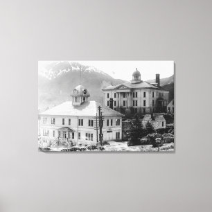 Lienzo Ayuntamiento y tribunal en Juneau