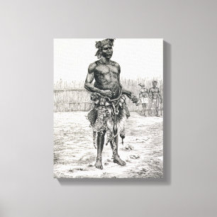 Lienzo Azandeh Binsa o médico de bruja