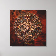 AZTECA ~ Mayas - Azteca Sun Calender Art Print