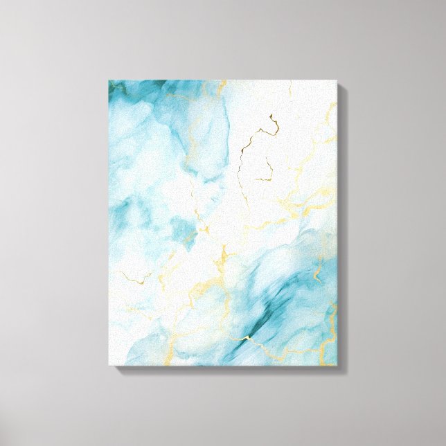 Lienzo Azul acuático (Anverso)