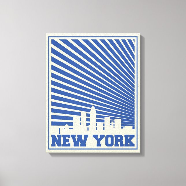 Lienzo Azul de Nueva York (Anverso)