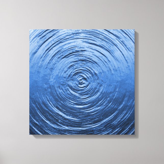 Lienzo Azul de ripio de agua (Anverso)
