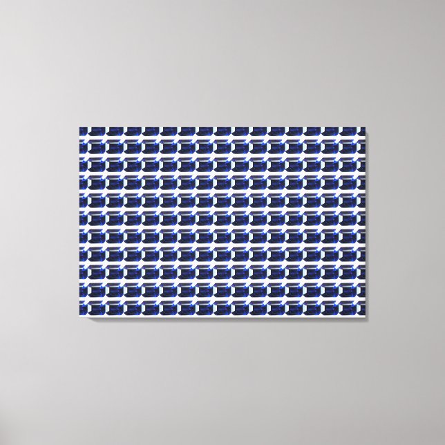 Lienzo Azul de zafiro rectangular (Anverso)