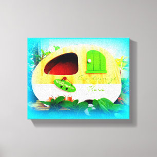 Lienzo azul gitano Thunder_Cove de la caravana de la casa