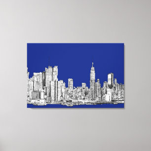 Lienzo Azul real de la tinta de NYC