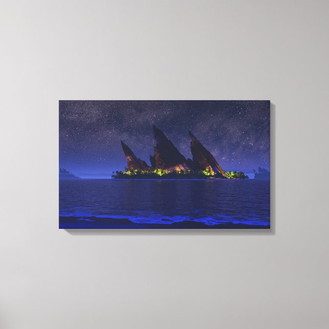 Lienzo Azul sin fin (luz de estrella) (Anverso)